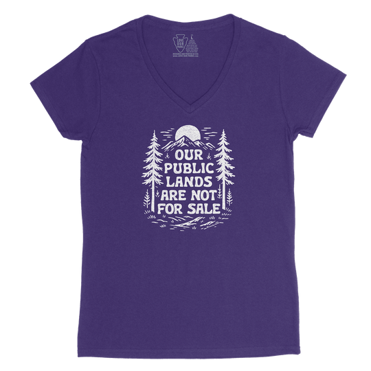 Public Lands Not For Sale Women's V-Neck Tee
