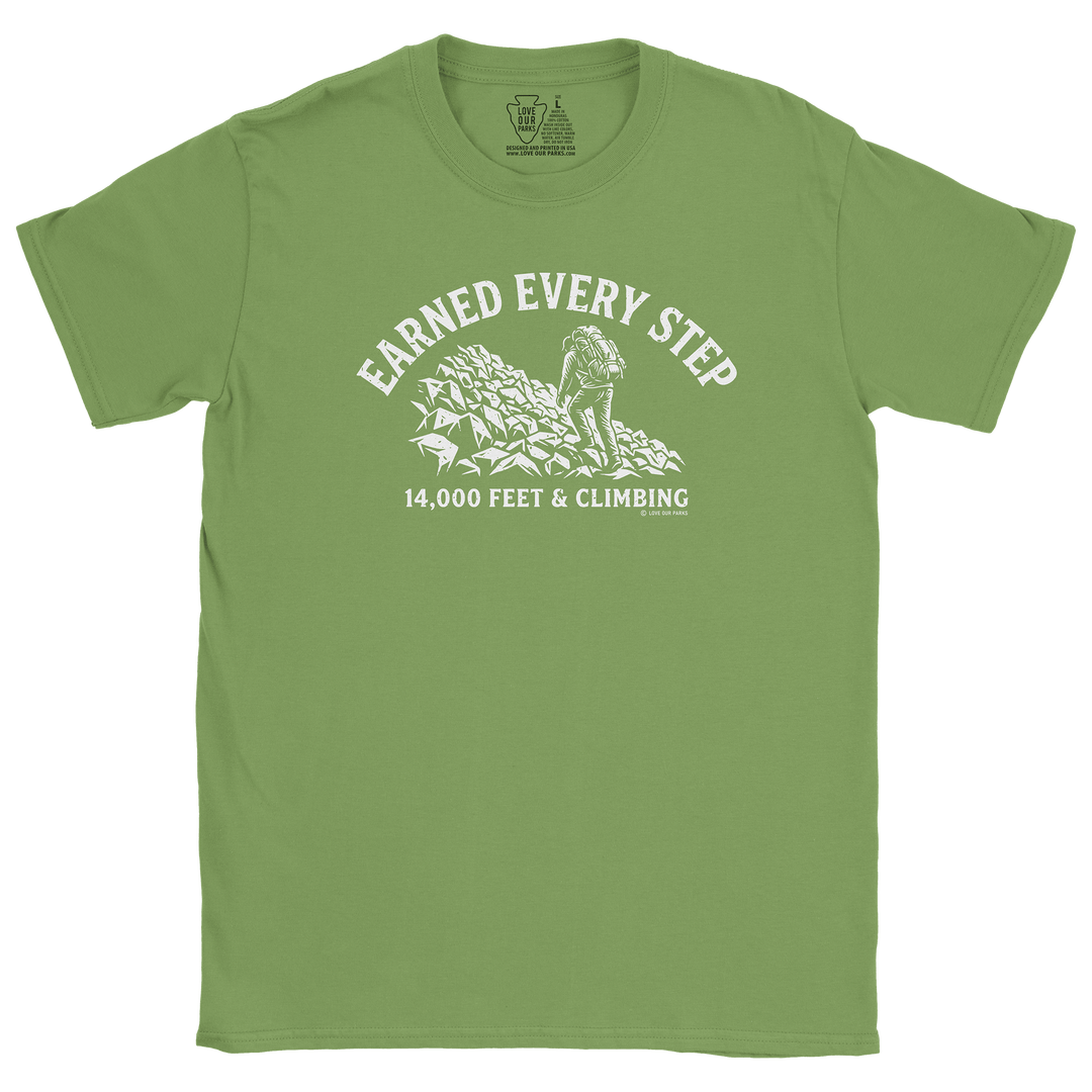 Earned Every Step 14er Tee