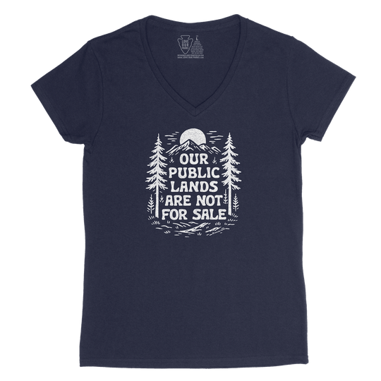 Public Lands Not For Sale Women's V-Neck Tee