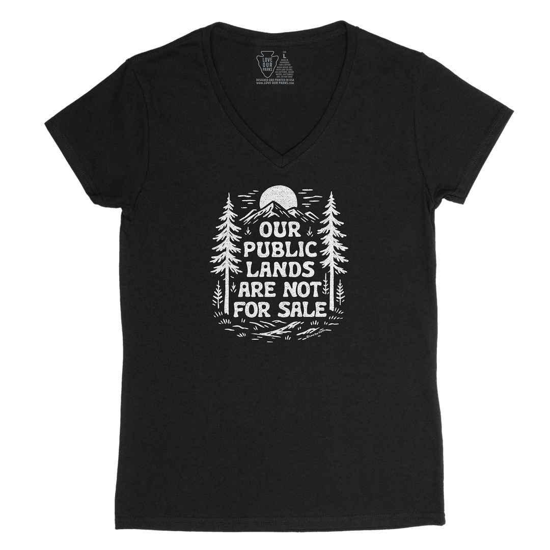 Public Lands Not For Sale Women's V-Neck Tee