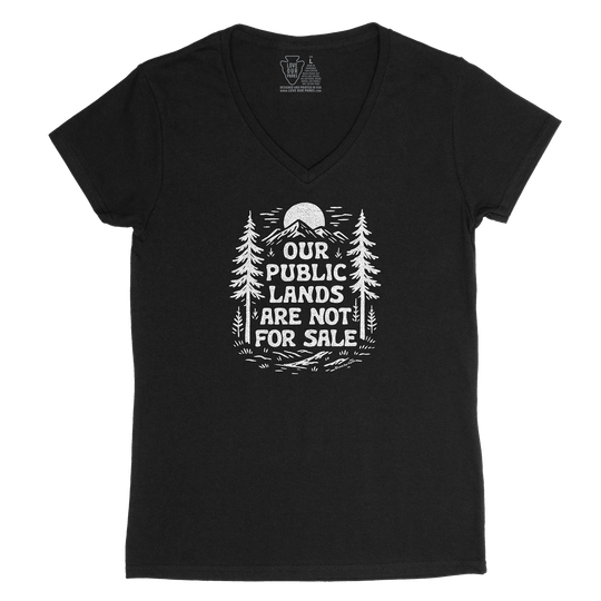 Public Lands Not For Sale Women's V-Neck Tee