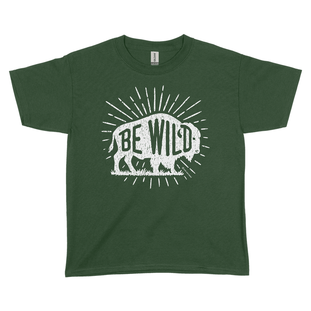 Be Wild Bison Youth Tee