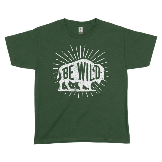 Be Wild Bison Youth Tee