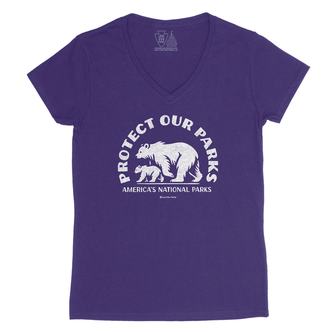 Protect Our Parks Women's V-Neck Tee
