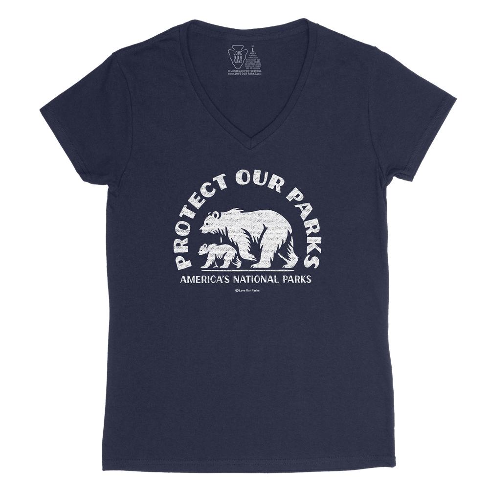 Protect Our Parks Women's V-Neck Tee