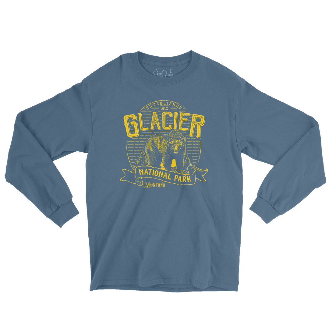 Glacier National Park Vintage Long Sleeve Tee