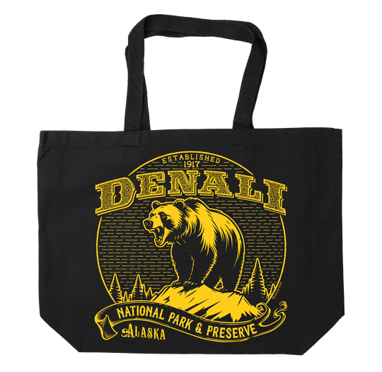 Denali National Park Vintage Tote Bag