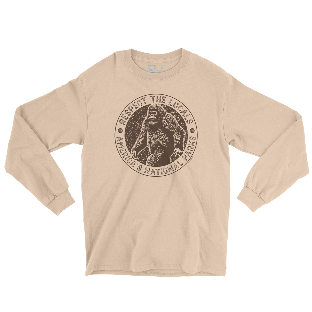 【Rest & Recreation】 22 TEAM GRAPHIC LONG SLEEVE T-SHIRT Respect The Locals Bigfoot Long Sleeve Tee – Love Our Parks