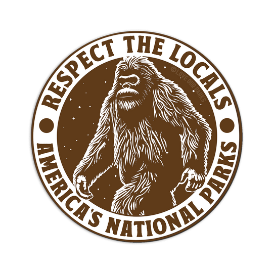 Respect The Locals Bigfoot Sticker