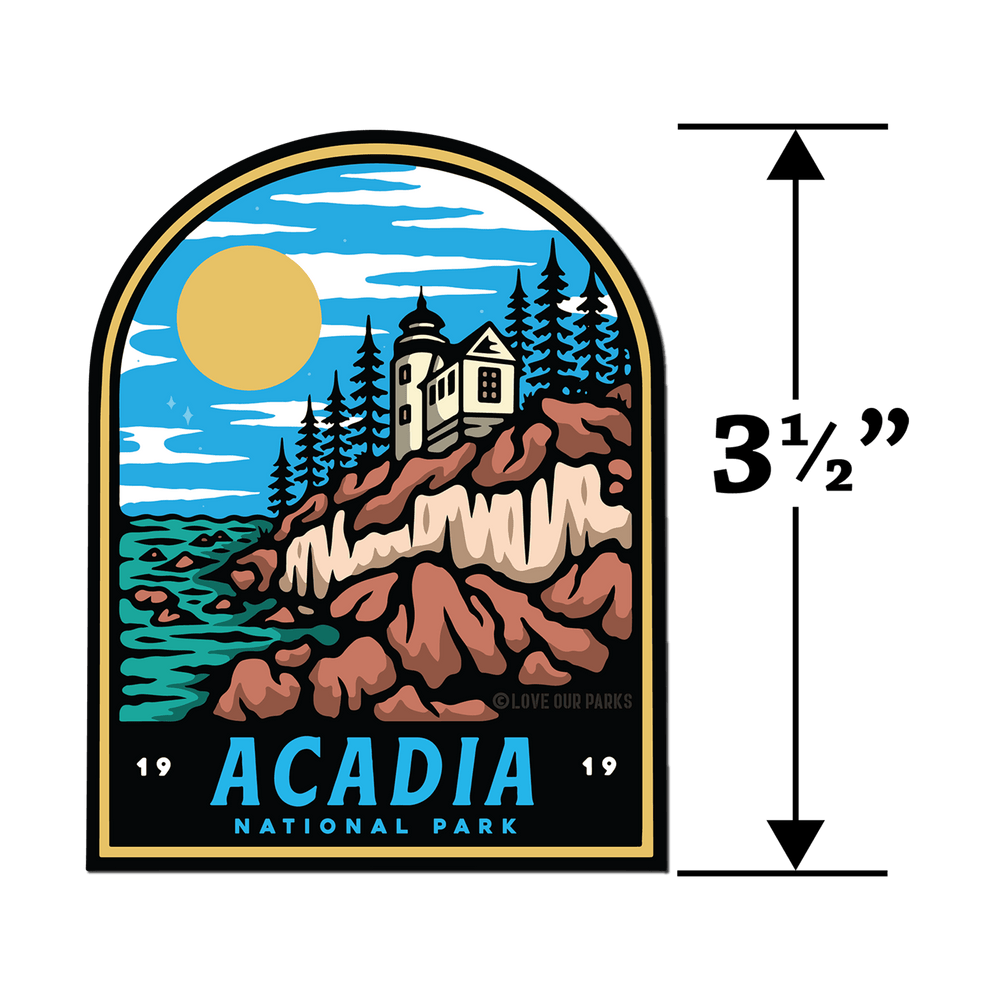 Acadia National Park Retro Sticker