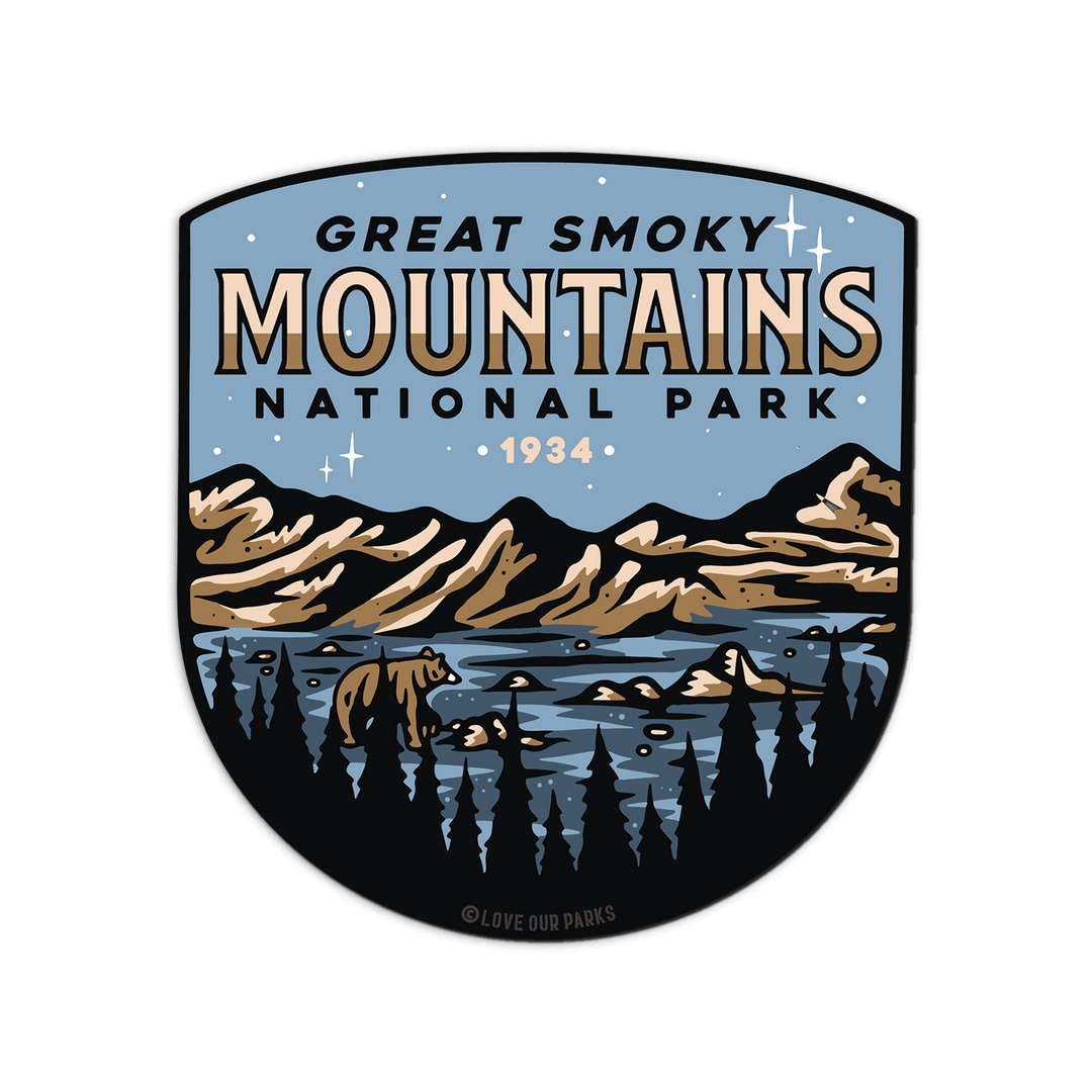 Great Smoky Mountains National Park Retro Sticker