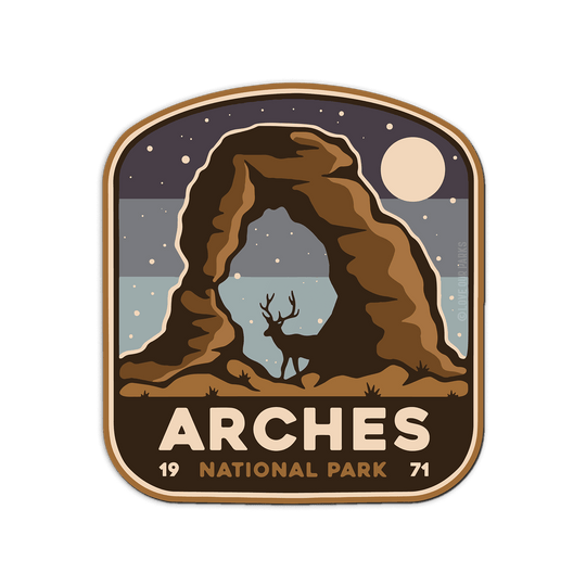 Arches National Park Retro Sticker