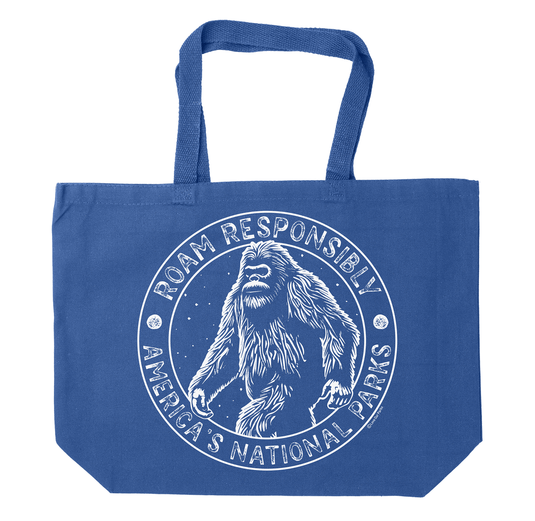 Roam Responsibly Bigfoot Tote Bag