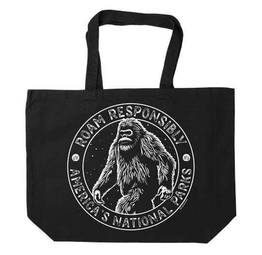 Roam Responsibly Bigfoot Tote Bag