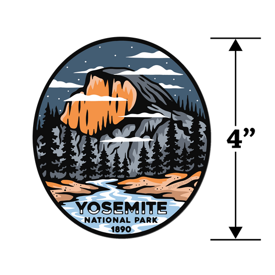 Yosemite National Park Retro Sticker