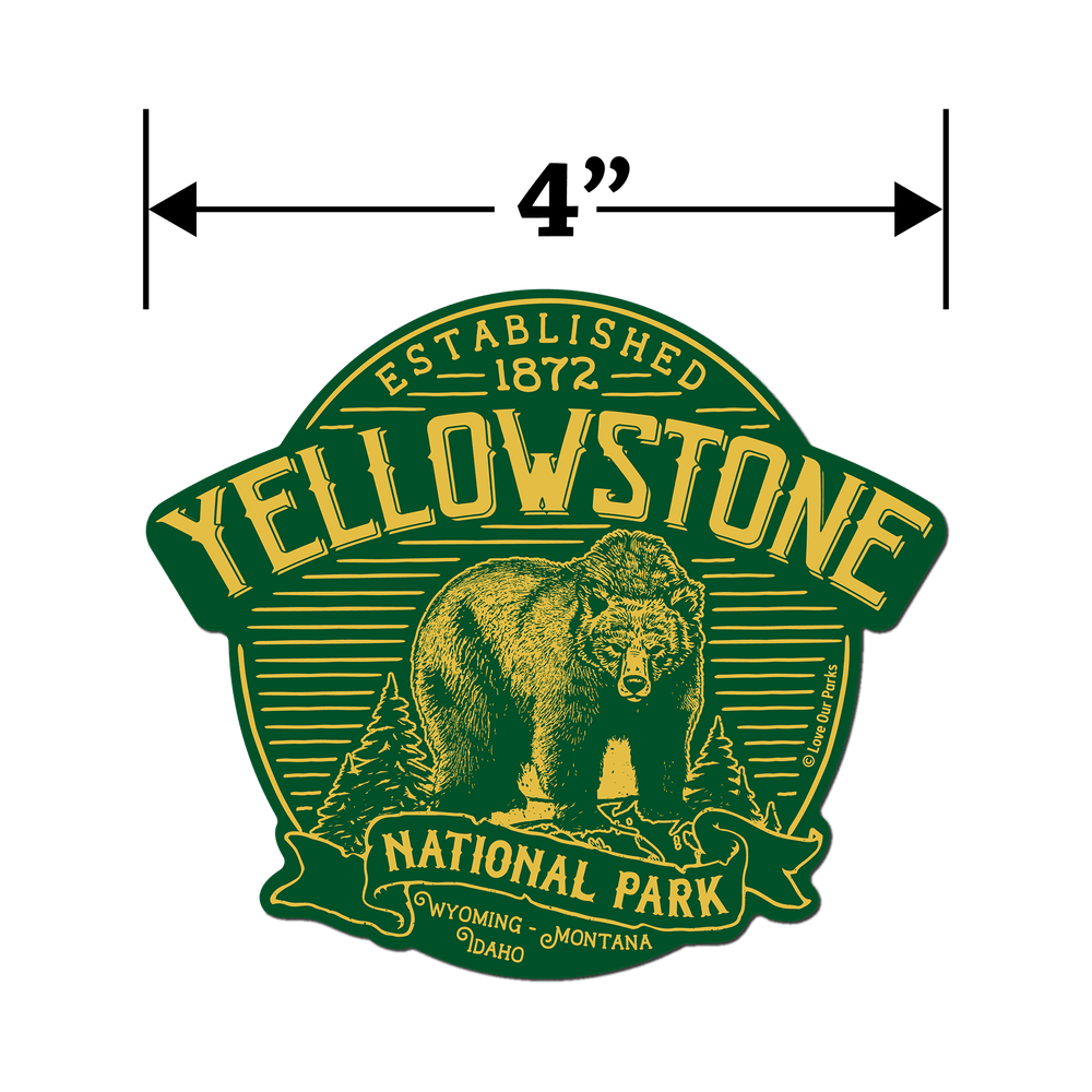 Yellowstone National Park Vintage Sticker