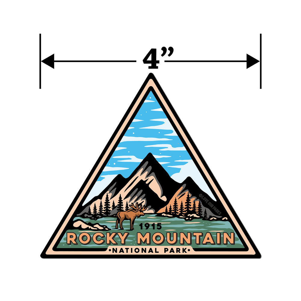 Rocky Mountain National Park Retro Sticker