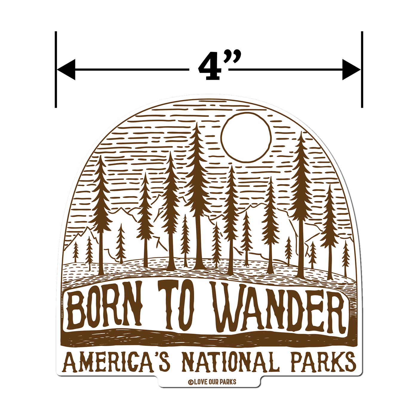 Born to Wander Sticker