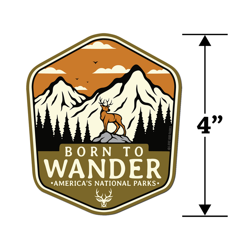 Born To Wander National Parks Sticker
