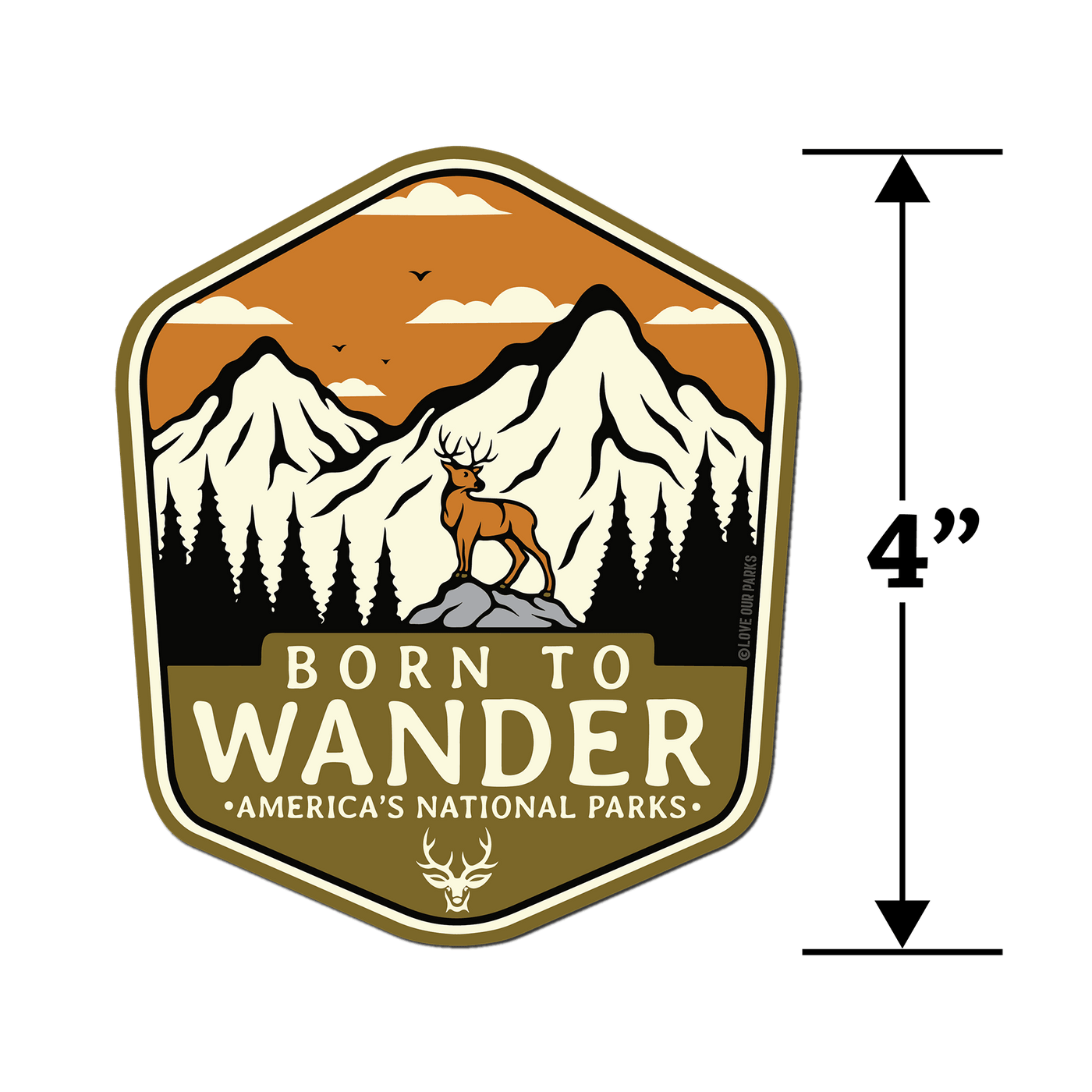 Born To Wander National Parks Sticker