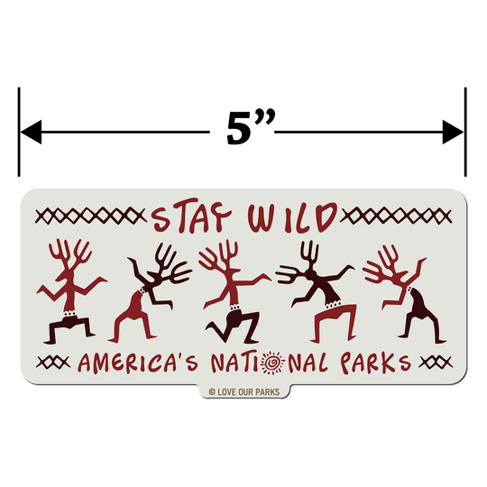 Stay Wild Petroglyphs Sticker