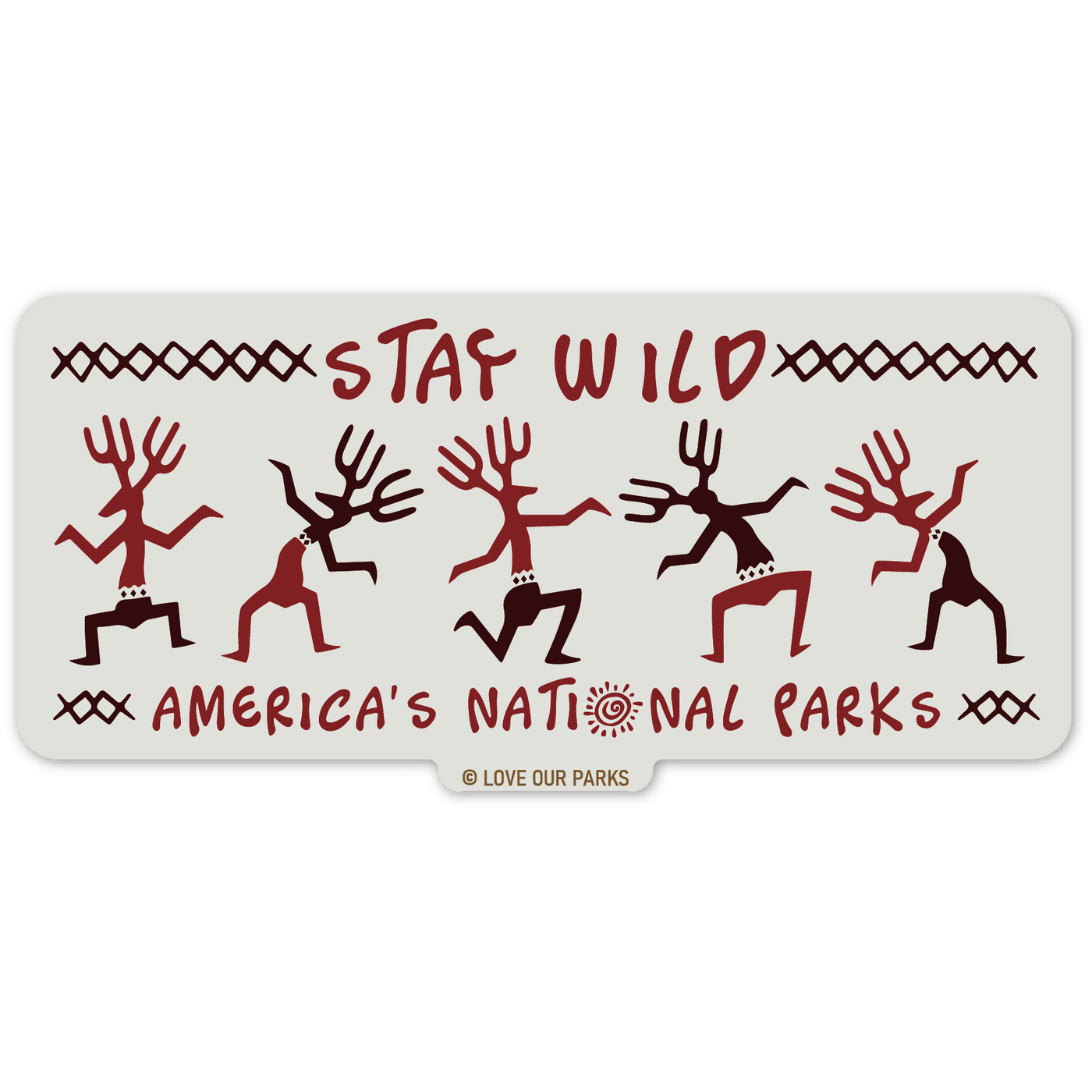 Stay Wild Petroglyphs Sticker